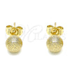 Gold Filled Ring — Stud Earring Matte 02. — alternate product view — SKU 141788 | Oro Laminado anillo — Stud Earring Matte 02. — SKU 141788