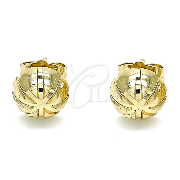 Gold Filled Ring — Stud Earring Polished 02. — alternate product view — SKU 141789 | Oro Laminado anillo — Stud Earring pulido 02. — SKU 141789