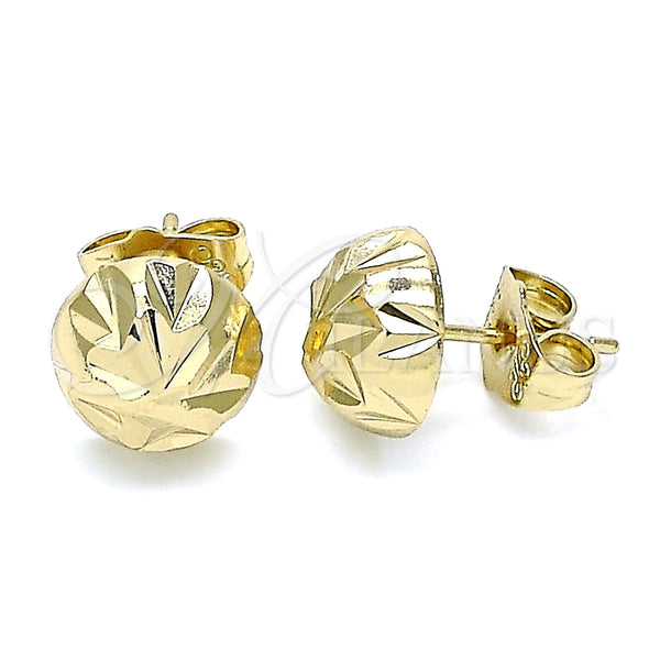 Gold Filled Ring — Stud Earring Diamond Cutting 02. — alternate product view — SKU 141791 | Oro Laminado anillo — Stud Earring Diamond Cutting 02. — SKU 141791