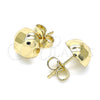 Oro Laminado Stud Earring, Gold Filled Style Polished, Golden Finish, 02.100.0118