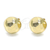 Oro Laminado Stud Earring, Gold Filled Style Polished, Golden Finish, 02.100.0118.1