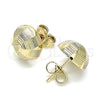 Gold Filled Ring — Stud Earring Diamond Cutting 02. — alternate product view — SKU 141798 | Oro Laminado anillo — Stud Earring Diamond Cutting 02. — SKU 141798