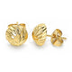 Oro Laminado Stud Earring, Gold Filled Style Diamond Cutting Finish, Golden Finish, 02.100.0055.1