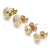 Gold Filled Ring — Stud Earring Diamond Cutting 02. — alternate product view — SKU 141800 | Oro Laminado anillo — Stud Earring Diamond Cutting 02. — SKU 141800