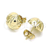 Gold Filled Ring — Stud Earring Diamond Cutting 02. — alternate product view — SKU 141803 | Oro Laminado anillo — Stud Earring Diamond Cutting 02. — SKU 141803