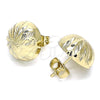 Gold Filled Ring — Stud Earring Diamond Cutting 02. — alternate product view — SKU 141805 | Oro Laminado anillo — Stud Earring Diamond Cutting 02. — SKU 141805