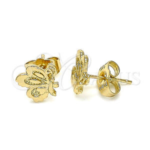 Gold Filled Ring — Stud Earring Butterfly Design Polished 02. — main product view — SKU 141808 | Oro Laminado anillo — Stud Earring Butterfly diseño pulido 02. — SKU 141808