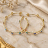 Oro Laminado Medium Hoop, Gold Filled Style Evil Eye Design, Multicolor Enamel Finish, Golden Finish, 02.213.0219.3.40