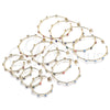 Oro Laminado Large Hoop, Gold Filled Style Evil Eye Design, White Enamel Finish, Golden Finish, 02.213.0219.1.50