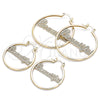 Oro Laminado Medium Hoop, Gold Filled Style Nameplate Design, Polished, Golden Finish, 02.213.0222.30