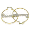 Oro Laminado Medium Hoop, Gold Filled Style Nameplate Design, Polished, Golden Finish, 02.213.0222.40