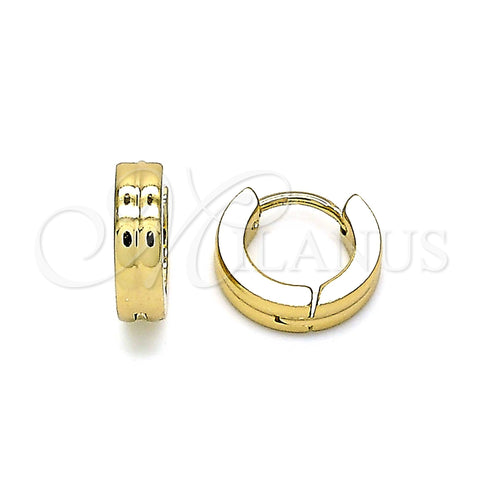 Stainless Steel Huggie Hoop, Polished, Golden Finish, 02.255.0004.2.10