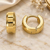 Stainless Steel Huggie Hoop, Polished, Golden Finish, 02.255.0005.1.10