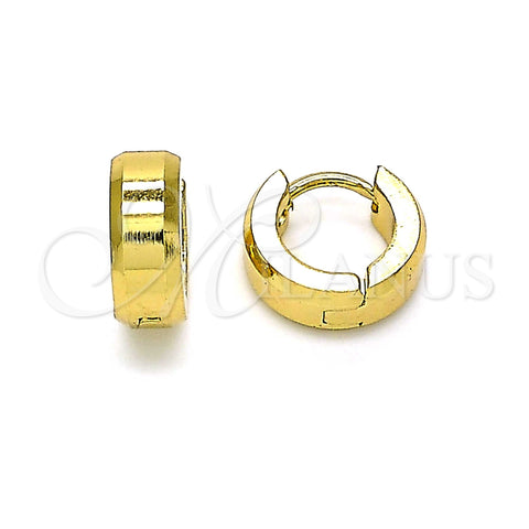 Stainless Steel Huggie Hoop, Polished, Golden Finish, 02.255.0005.1.10