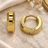 Stainless Steel Huggie Hoop, Polished, Golden Finish, 02.255.0006.1.10