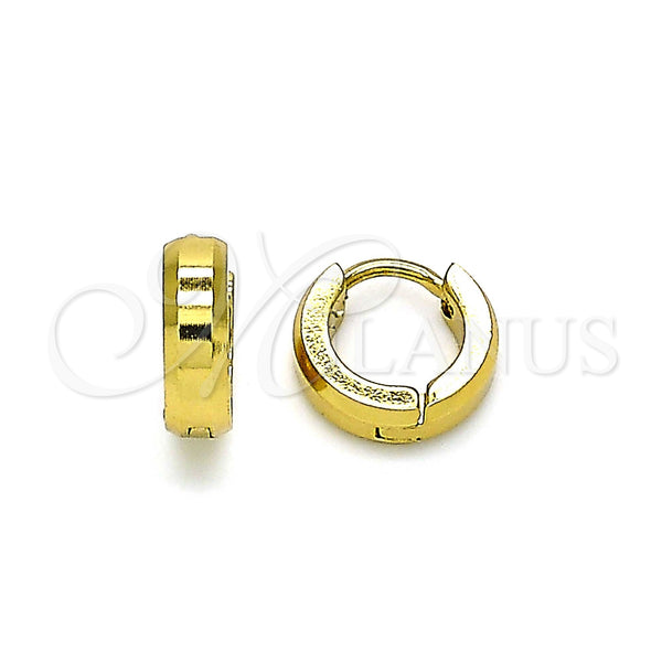 Stainless Steel Hoop Earrings — Huggie Hoop Polished 02. — main product view — SKU 142005 | Acero Inoxidable aretes de aro — Huggie Hoop pulido 02. — SKU 142005