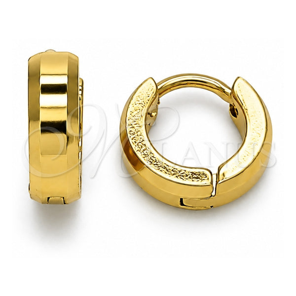 Stainless Steel Huggie Hoop, Polished, Golden Finish, 02.255.0006.1.10