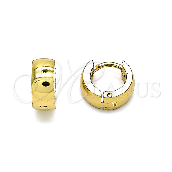 Stainless Steel Hoop Earrings — Huggie Hoop Polished 02. — main product view — SKU 142006 | Acero Inoxidable aretes de aro — Huggie Hoop pulido 02. — SKU 142006