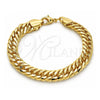 Oro Laminado Basic Bracelet, Gold Filled Style Polished, Golden Finish, 03.331.0140.09 (10 MM Thickness, 9 Inches Length)