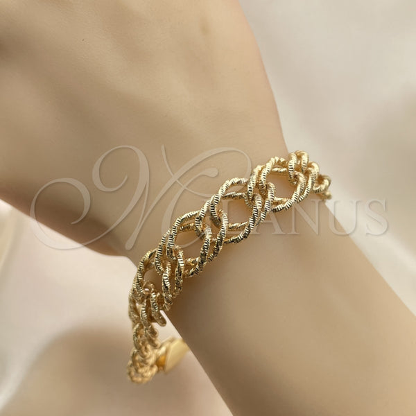 Gold Filled Bracelet — Basic Bracelet Diamond Cutting 03. 13 MM Thickness — alternate product view — SKU 142020 | Oro Laminado brazalete — básico Bracelet Diamond Cutting 03. 13 MM Thickness — SKU 142020