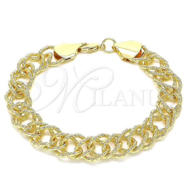 Gold Filled Bracelet — Basic Bracelet Diamond Cutting 03. 13 MM Thickness — main product view — SKU 142020 | Oro Laminado brazalete — básico Bracelet Diamond Cutting 03. 13 MM Thickness — SKU 142020