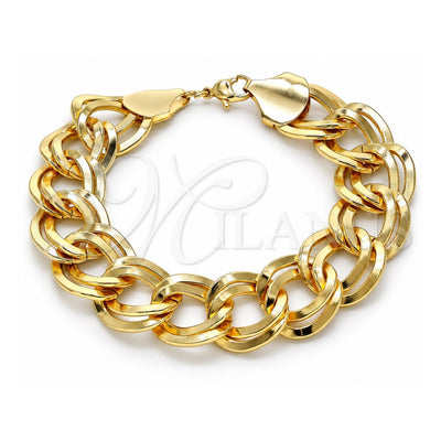 Oro Laminado Basic Bracelet, Gold Filled Style Polished, Golden Finish, 03.331.0143.10 (20 MM Thickness, 10 Inches Length)