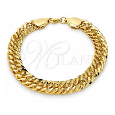 Oro Laminado Basic Bracelet, Gold Filled Style Polished, Golden Finish, 03.331.0145.09 (12 MM Thickness, 9 Inches Length)