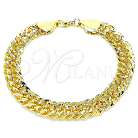 Oro Laminado Basic Bracelet, Gold Filled Style Polished, Golden Finish, 03.331.0145.09 (12 MM Thickness, 9 Inches Length)