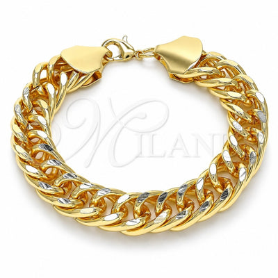 Oro Laminado Basic Bracelet, Gold Filled Style Polished, Golden Finish, 03.331.0150.09 (14 MM Thickness, 9 Inches Length)