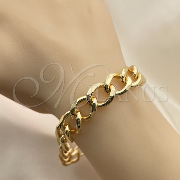 Gold Filled Bracelet — Basic Bracelet Miami Cuban Design Polished 03. 13 — alternate product view — SKU 142029 | Oro Laminado brazalete — básico Bracelet Miami Cuban diseño pulido 03. 13 — SKU 142029