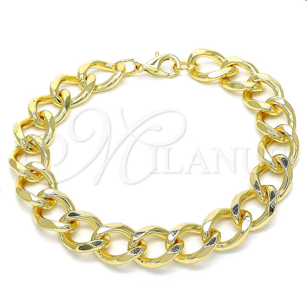 Gold Filled Bracelet — Basic Bracelet Miami Cuban Design Polished 03. 13 — main product view — SKU 142029 | Oro Laminado brazalete — básico Bracelet Miami Cuban diseño pulido 03. 13 — SKU 142029