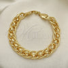 Oro Laminado Basic Bracelet, Gold Filled Style Polished, Golden Finish, 03.331.0153.09 (11 MM Thickness, 9 Inches Length)