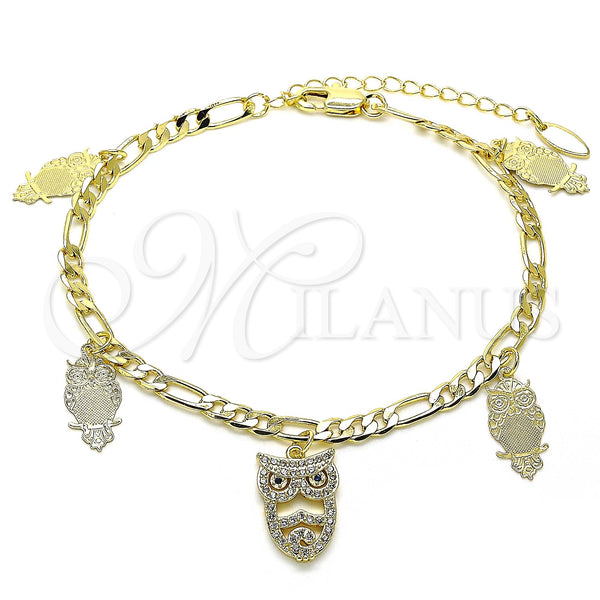 Gold-Filled Owl Anklet 03.383.0009.10 — main product image — SKU 142072 | Tobillera de Oro Laminado 03.383.0009.10 — imagen principal del producto — SKU 142072