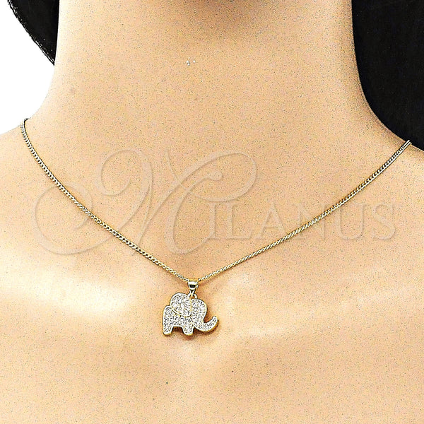 Gold Filled Ring — Earring and Pendant Adult Set Elephant Design with — alternate product view — SKU 142174 | Oro Laminado anillo — Earring and Pendant Adult Set Elephant diseño with — SKU 142174