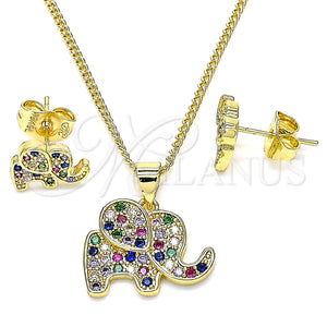 Gold Filled Ring — Earring and Pendant Adult Set Elephant Design with — main product view — SKU 142175 | Oro Laminado anillo — Earring and Pendant Adult Set Elephant diseño with — SKU 142175