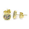 Gold Filled Ring — Stud Earring with Multicolor Micro Pave Polished 02. — alternate product view — SKU 142184 | Oro Laminado anillo — Stud Earring with Multicolor Micro Pave pulido 02. — SKU 142184