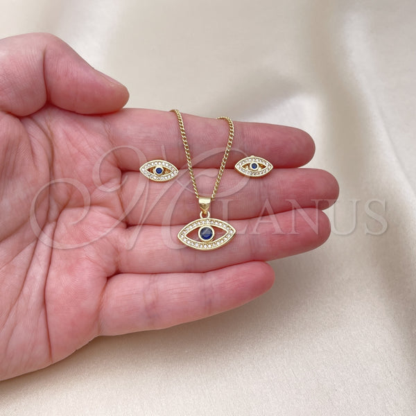 Gold Filled Ring — Earring and Pendant Adult Set Evil Eye Design — alternate product view — SKU 142187 | Oro Laminado anillo — Earring and Pendant Adult Set Evil Eye diseño — SKU 142187