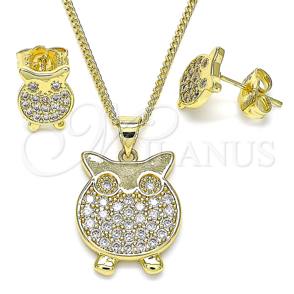 Gold Filled Ring — Earring and Pendant Adult Set Owl Design with — main product view — SKU 142191 | Oro Laminado anillo — Earring and Pendant Adult Set Owl diseño with — SKU 142191