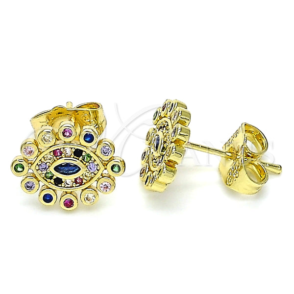 Gold-Filled Evil Eye Earrings 02.156.0553.1 — main product image — SKU 142217 | Aretes de Oro Laminado 02.156.0553.1 — imagen principal del producto — SKU 142217