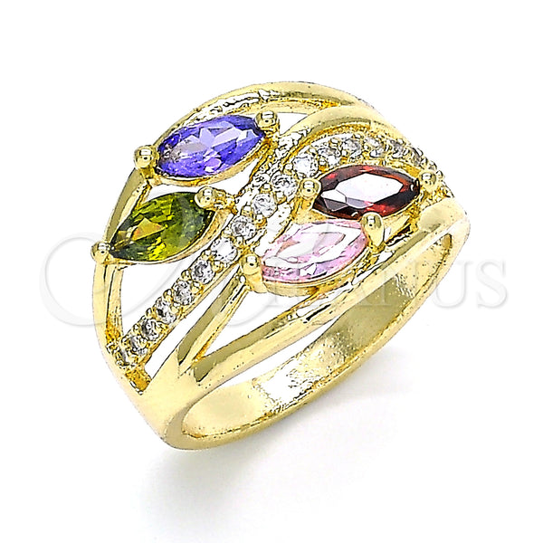 Gold Filled Ring — Multi Stone Ring Polished 01. Size 7 — main product view — SKU 142283 | Oro Laminado anillo — Multi Stone Ring pulido 01. Size 7 — SKU 142283