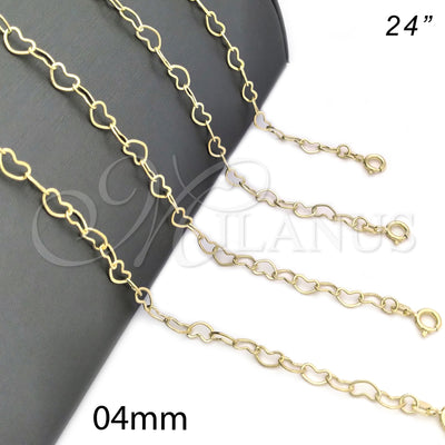 Collar de Oro Laminado 03.02.0075.24 por Mayoreo, vista principal del producto