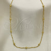 Oro Laminado Basic Necklace, Gold Filled Style Ball Design, Polished, Golden Finish, 04.02.0011.18 (03 MM Thickness, 18 Inches Length)