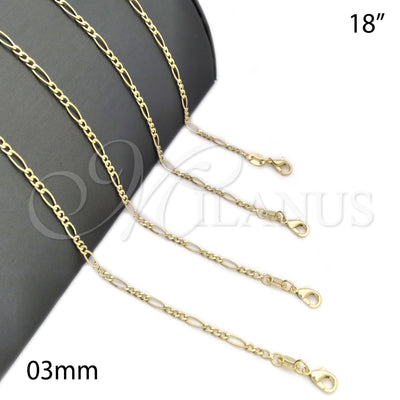 Gold Filled Gold-Filled Figaro Necklace 04.32.0025.18 for wholesale, main product view