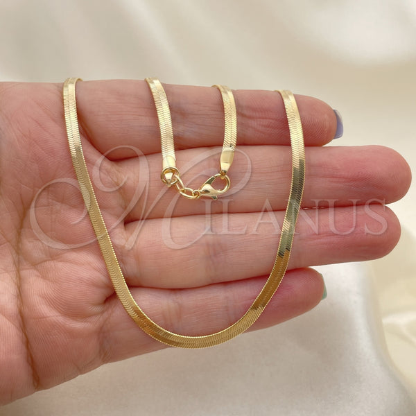 Gold Filled Ring — Basic Necklace Herringbone Design Polished 04.58. 03 MM — alternate product view — SKU 142318 | Oro Laminado anillo — básico Necklace Herringbone diseño pulido 04.58. 03 MM — SKU 142318