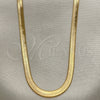 Oro Laminado Basic Necklace, Gold Filled Style Herringbone Design, Polished, Golden Finish, 04.58.0020.18 (04 MM Thickness, 18 Inches Length)