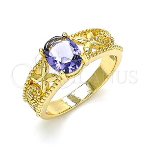Gold Filled Ring — Multi Stone Ring Butterfly and Teardrop Design with — main product view — SKU 142360 | Oro Laminado anillo — Multi Stone Ring Butterfly and Teardrop diseño with — SKU 142360