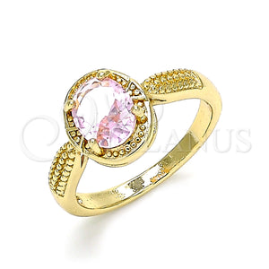 Gold Filled Ring — Multi Stone Ring with Pink Cubic Zirconia Polished — main product view — SKU 142363 | Oro Laminado anillo — Multi Stone Ring with Pink Cubic Zirconia pulido — SKU 142363