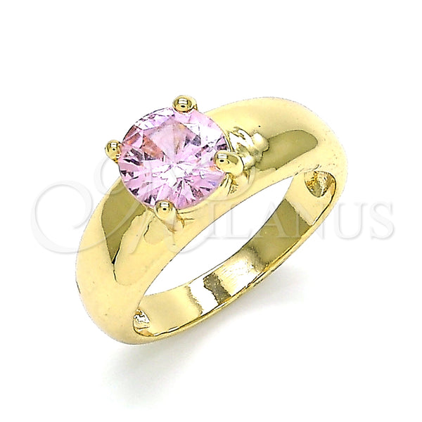 Gold Filled Ring — Multi Stone Ring with Pink Cubic Zirconia Polished — main product view — SKU 142369 | Oro Laminado anillo — Multi Stone Ring with Pink Cubic Zirconia pulido — SKU 142369