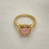 Oro Laminado Multi Stone Ring, Gold Filled Style with Pink Cubic Zirconia, Polished, Golden Finish, 01.284.0044.09 (Size 9)