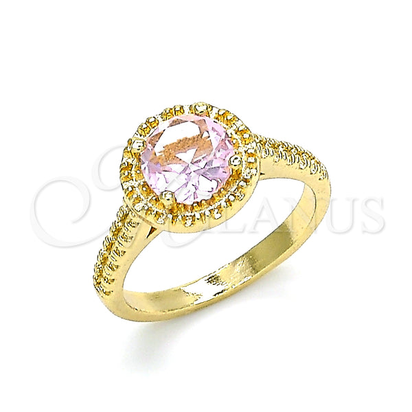 Gold Filled Ring — Multi Stone Ring with Pink Cubic Zirconia Polished — main product view — SKU 142385 | Oro Laminado anillo — Multi Stone Ring with Pink Cubic Zirconia pulido — SKU 142385